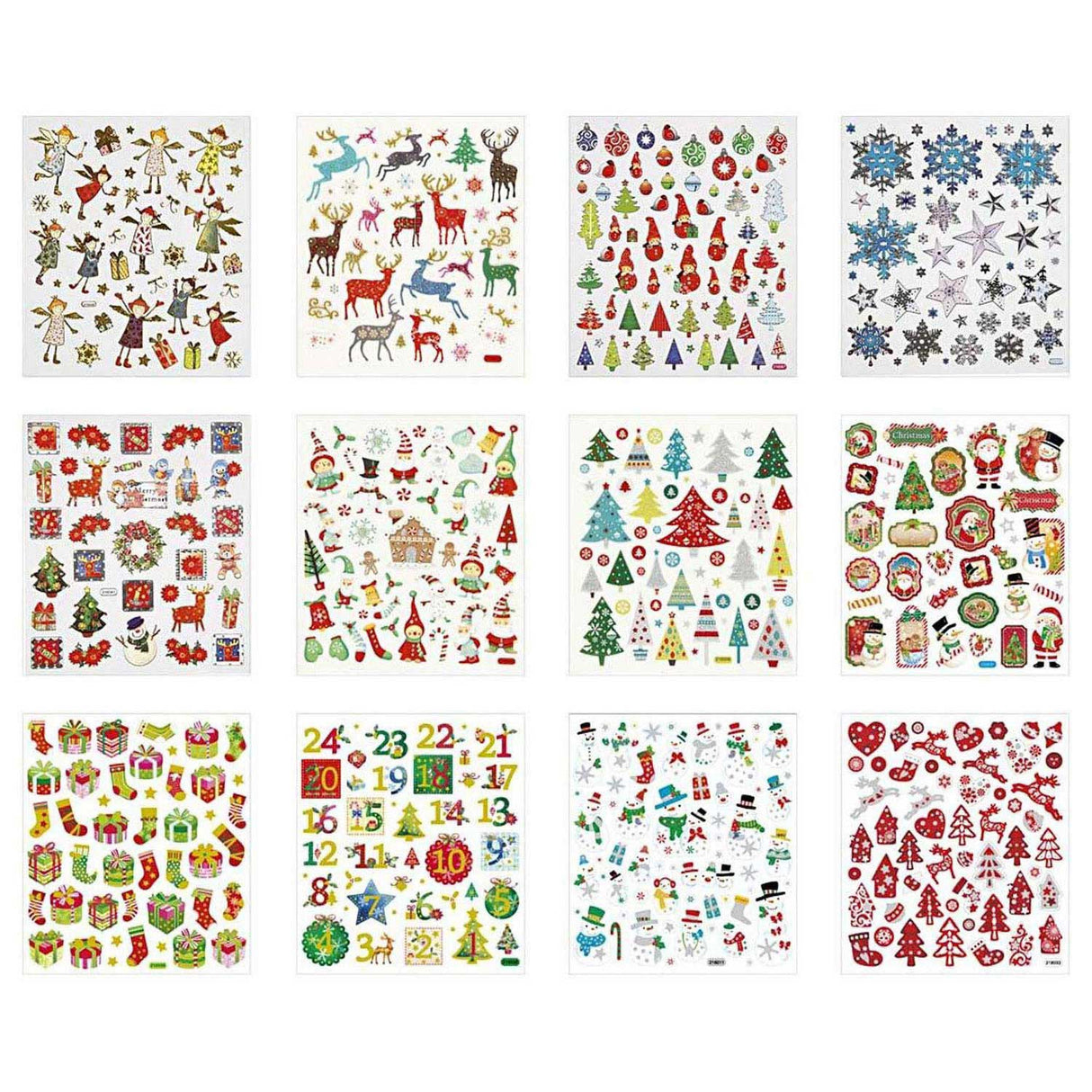 Creativ Company Christmas sticker pack, 12 sheets