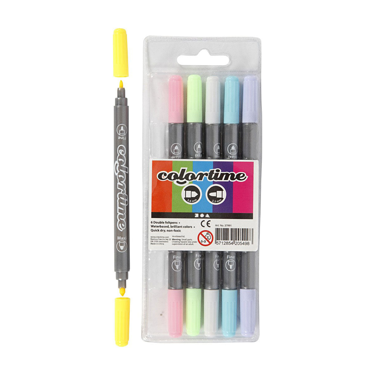 Creativ Company double-ended markers - pastel colours, 6 pcs.