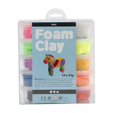 Creativ Company Foam Klei Basiskleuren, 10x35gr