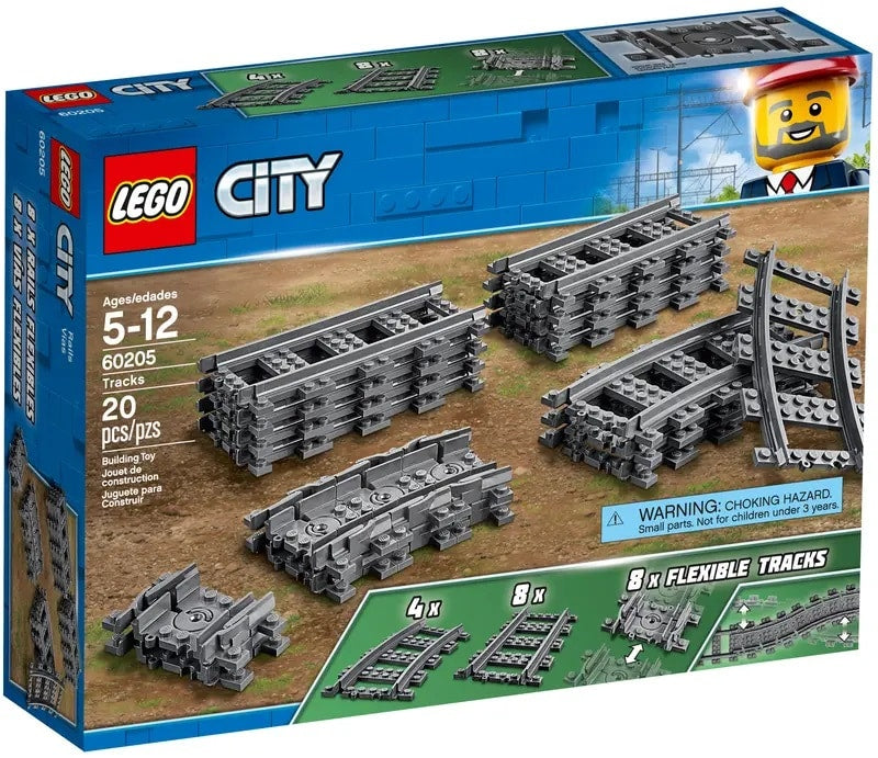 Lego City 60205 Rails flexibles 20 pièces