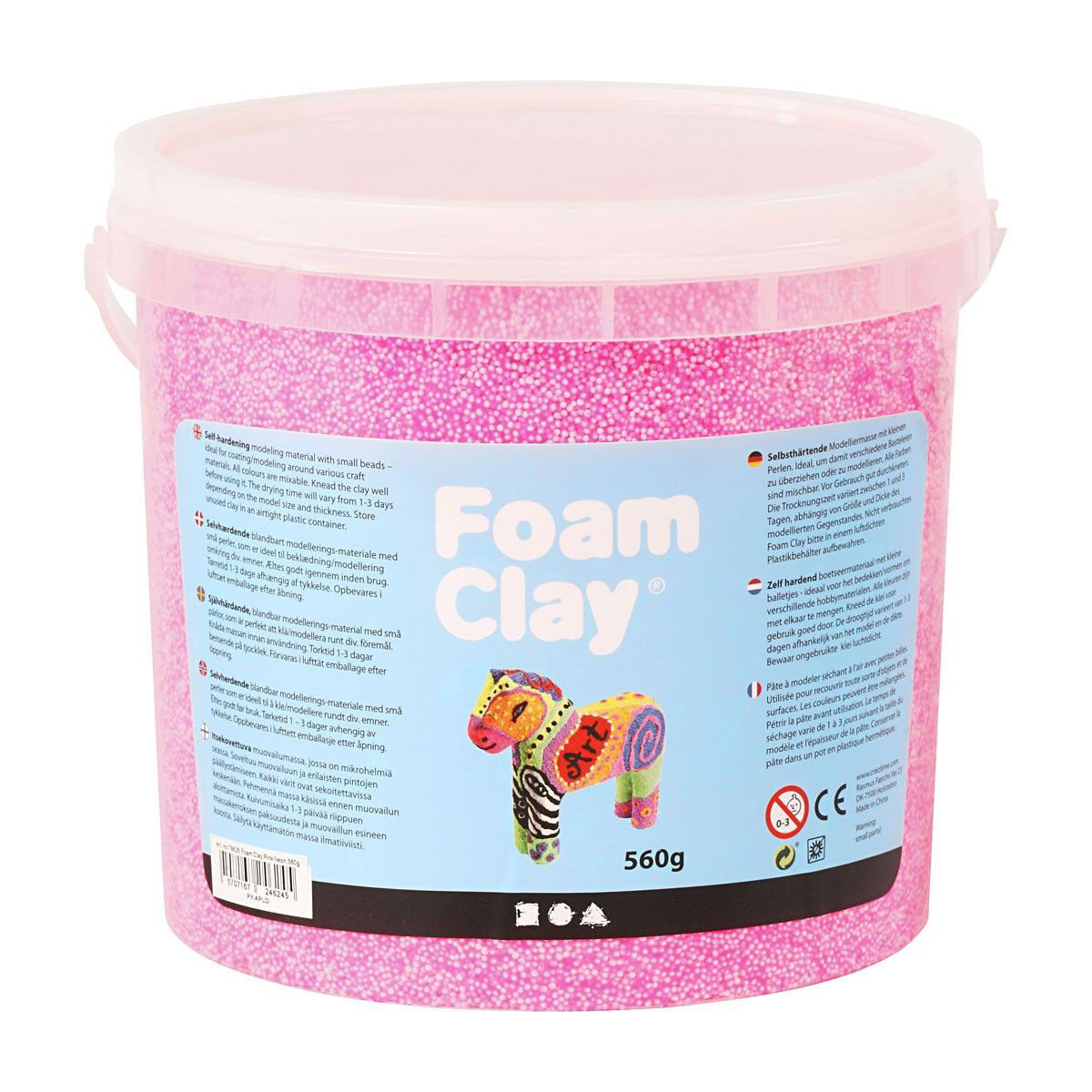 Foam Clay Neon Roze, 560gr.