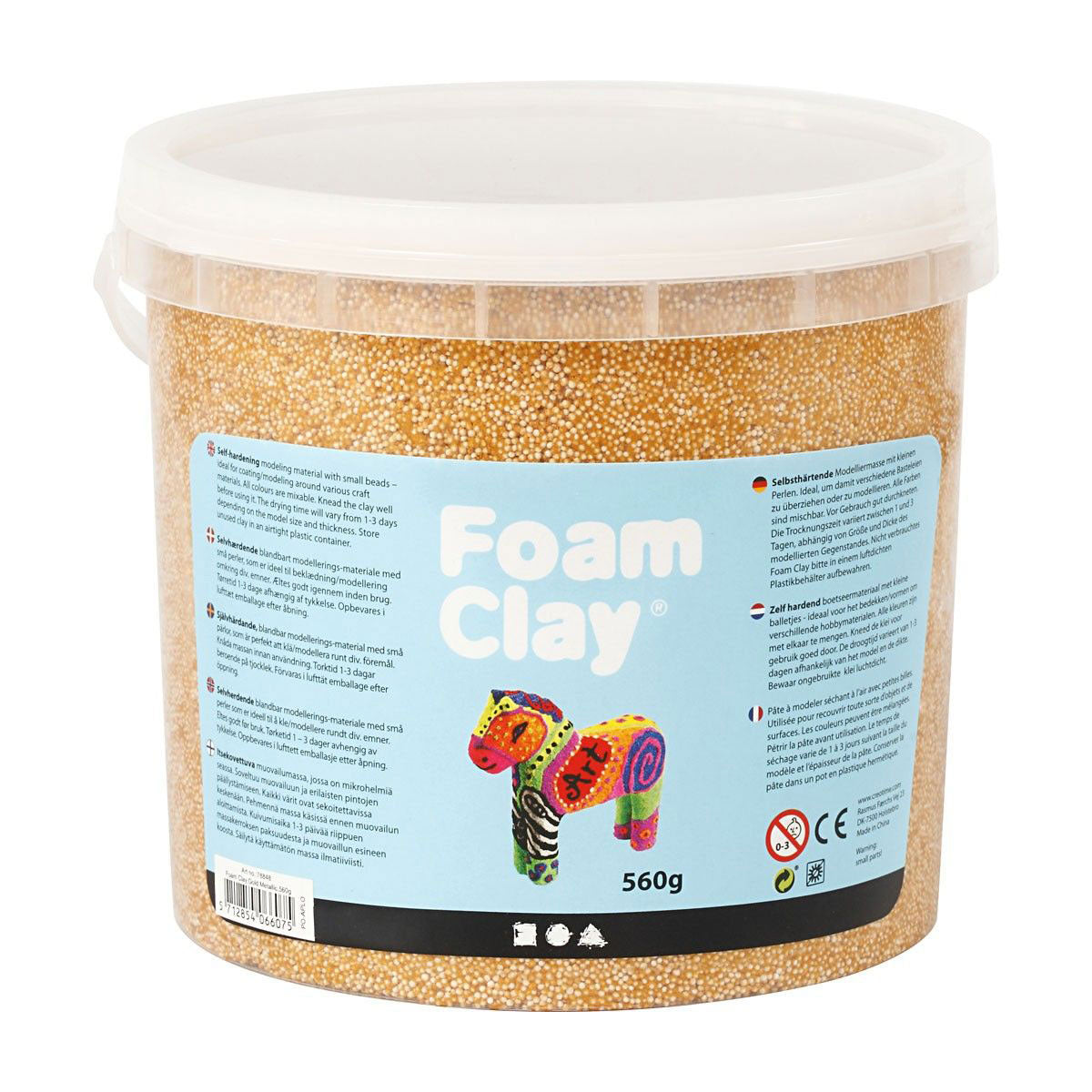 Foam Clay - Metallisk gull, 560Gr.