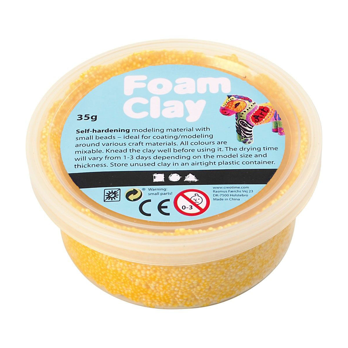 Foam clay - yellow, 35gr.