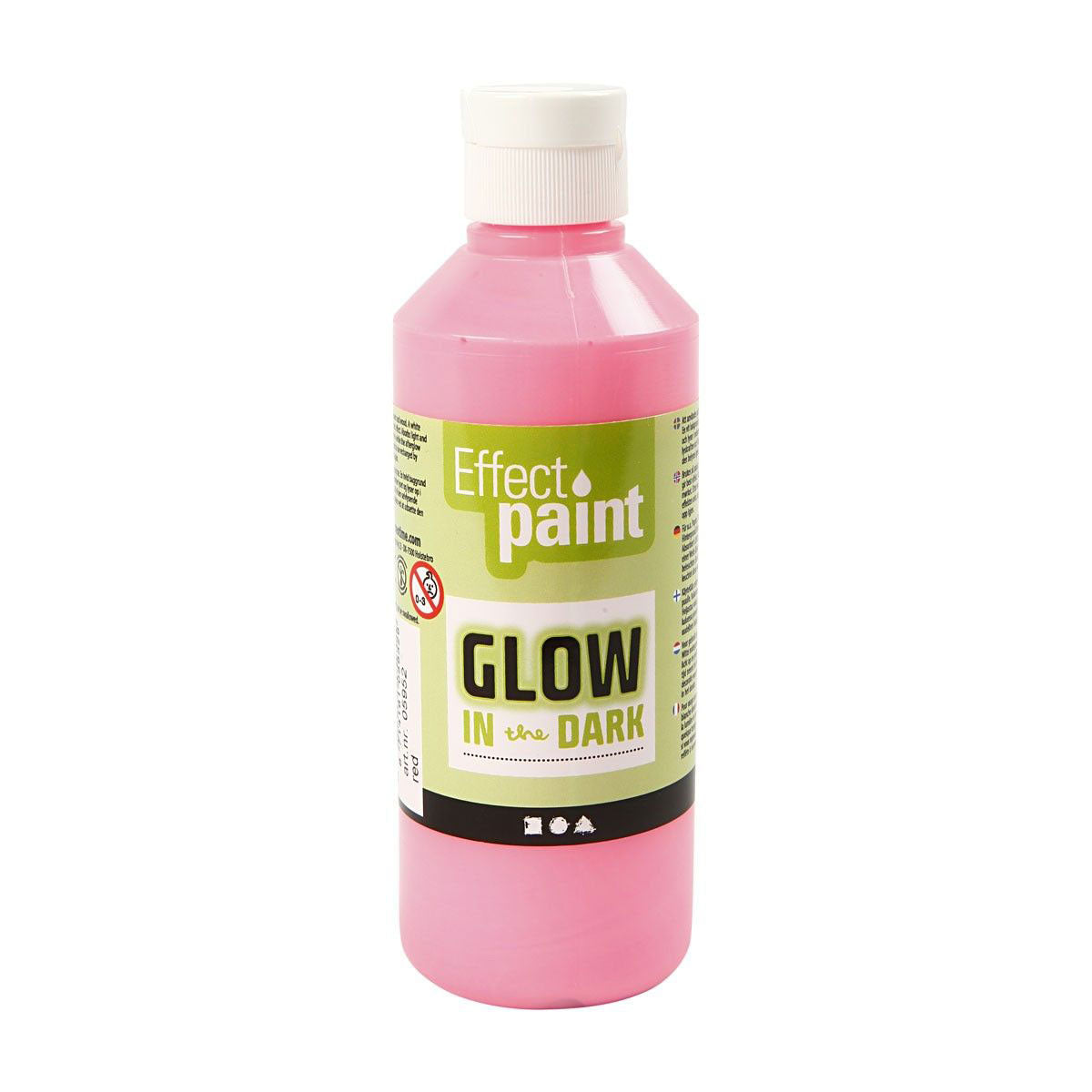 Creativ Company glow in the dark paint - light red, 250ml