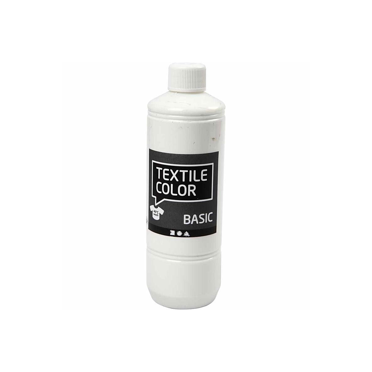 Peinture textile - blanc, 500 ml