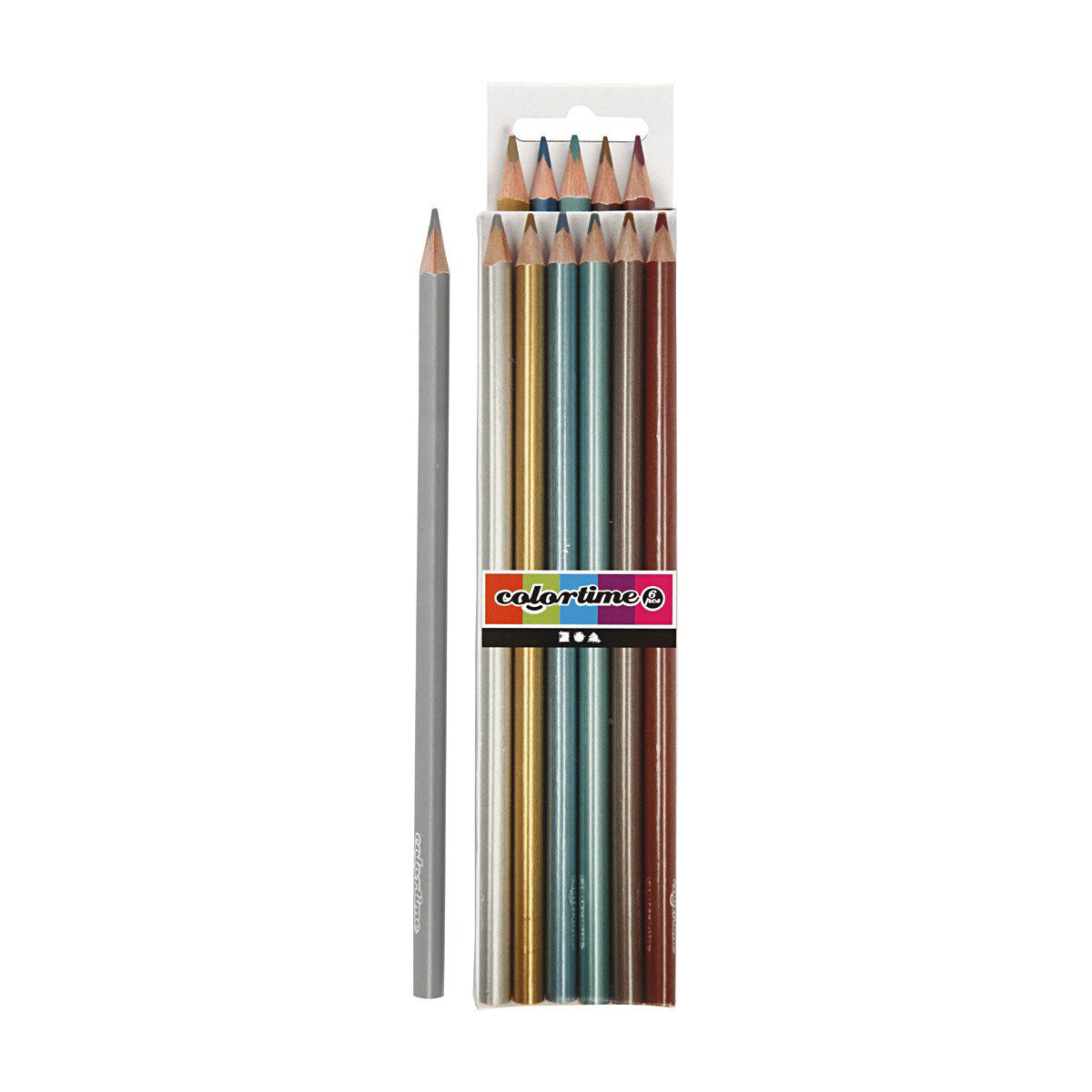 Crayons de couleur triangulaire - métallique, 6e.