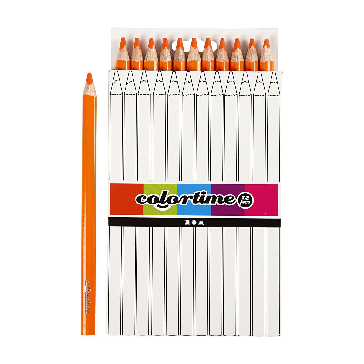 Creativ Company Triangular Jumbo Crayons - Orange, 12 pcs.