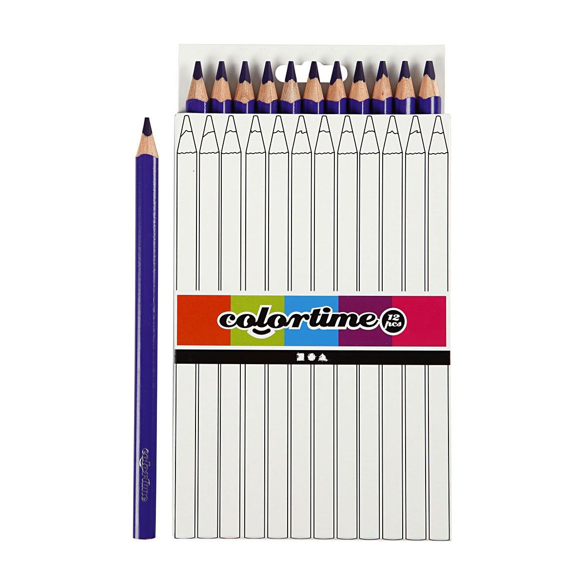 Pencille color jumbo triangolari - Purple, 12st.