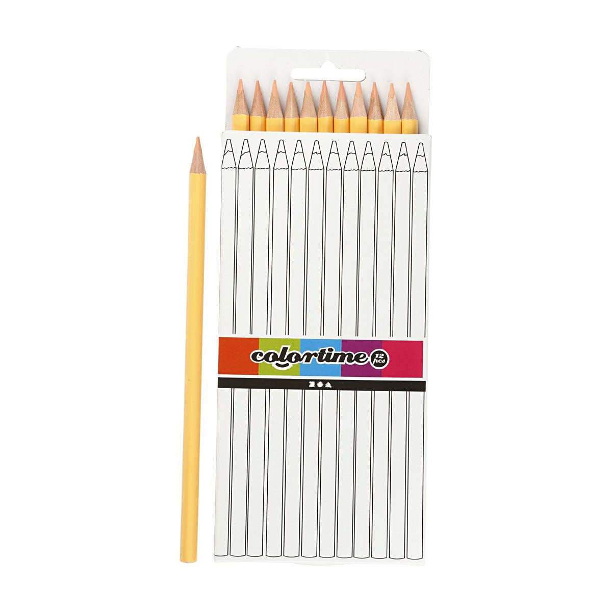 Triangular colored pencils - skin color, 12st.