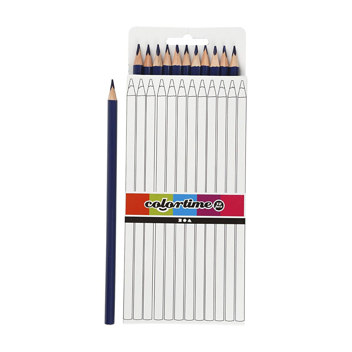Creativ Company triangular coloured pencils - dark blue, 12 pcs.