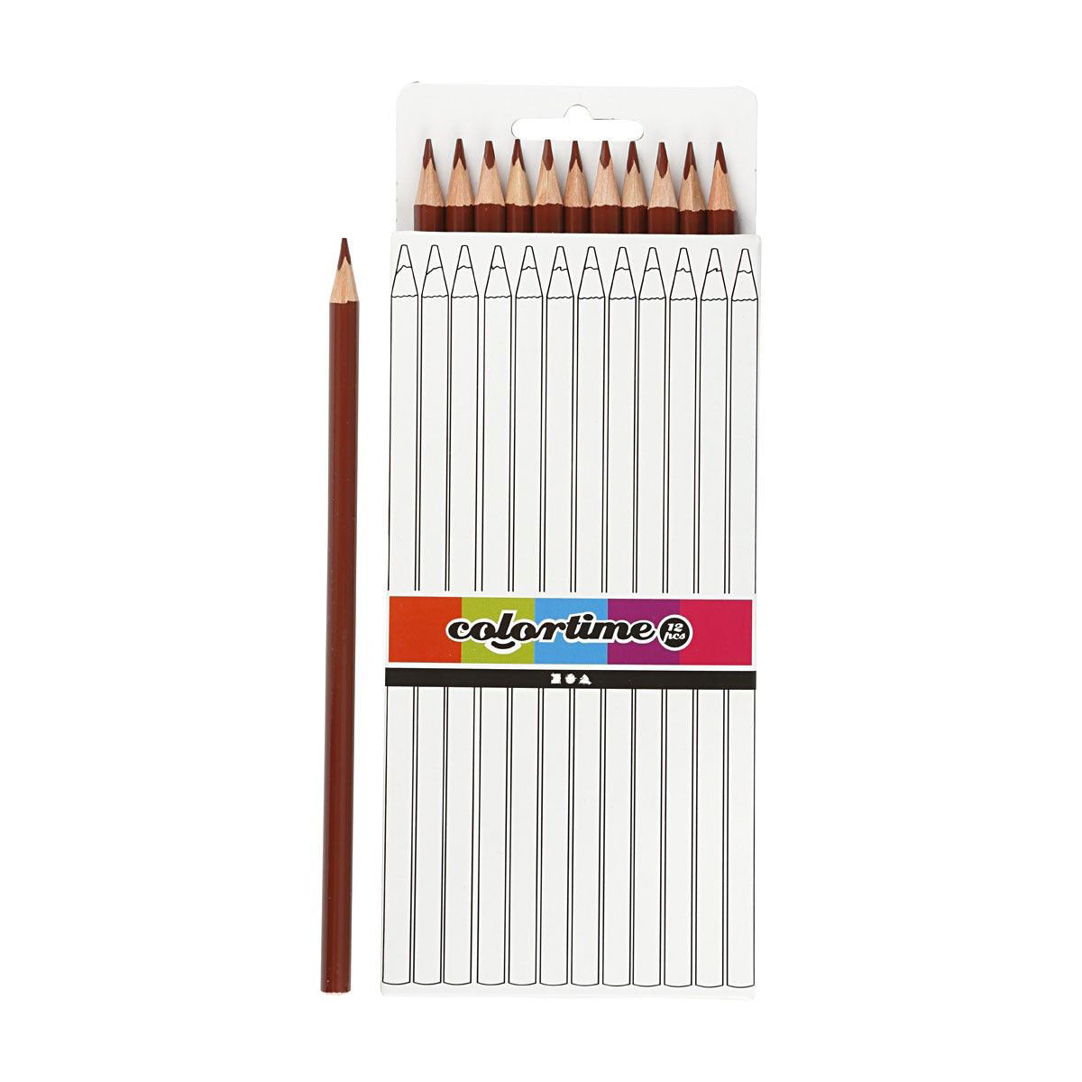 Creativ Company Triangular Crayons - brown, 12 pcs.