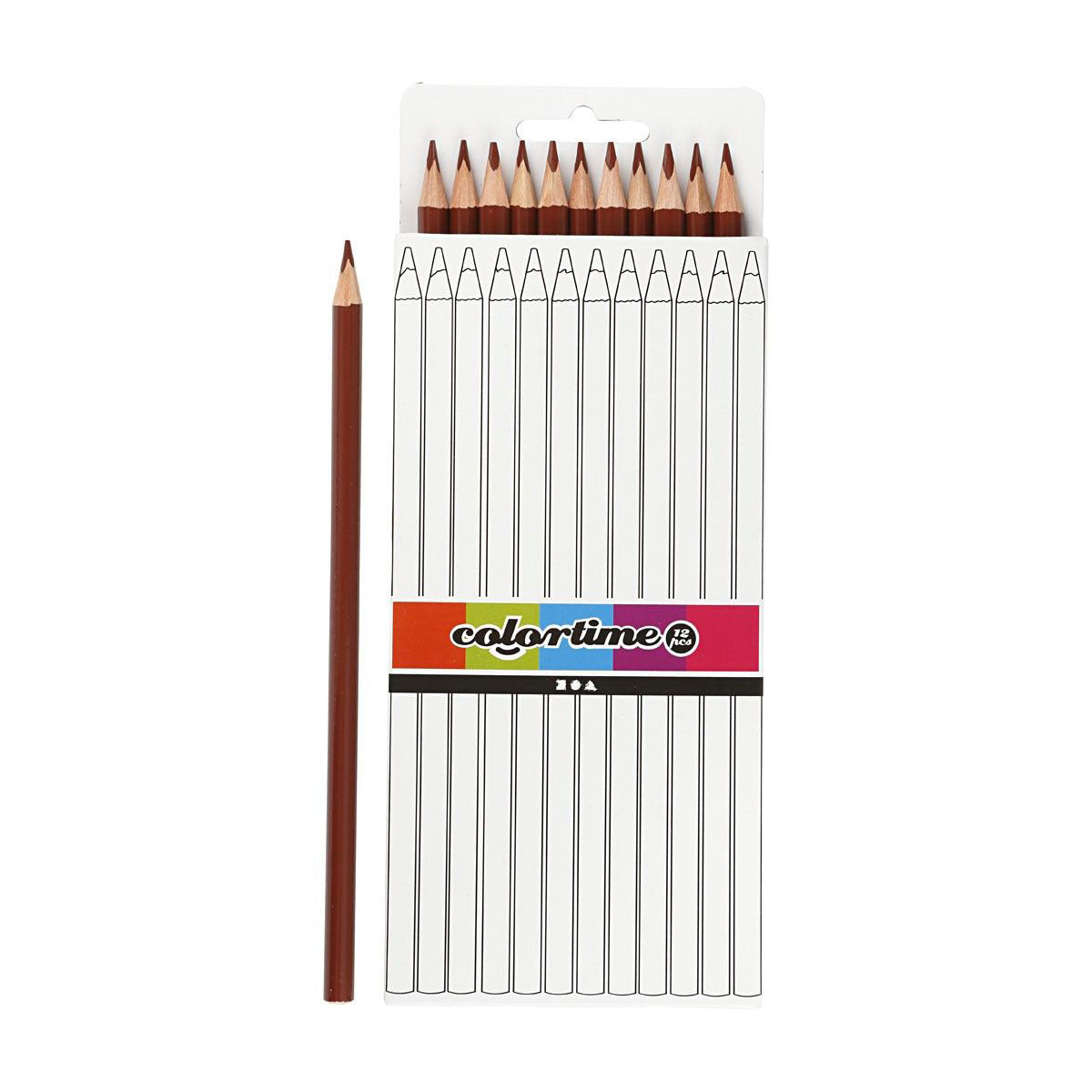 Crayons de couleur triangulaire - marron, 12e.