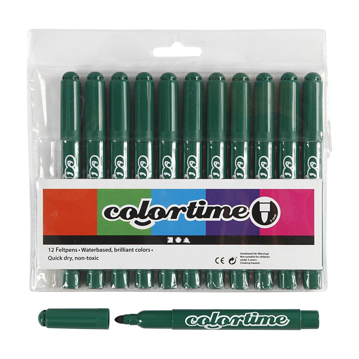 Creativ Company Dark Green Markers, 12.