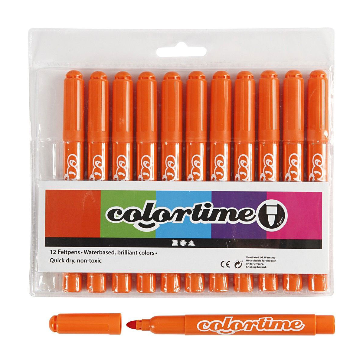 Oranje Jumbo Markers, 12 ..