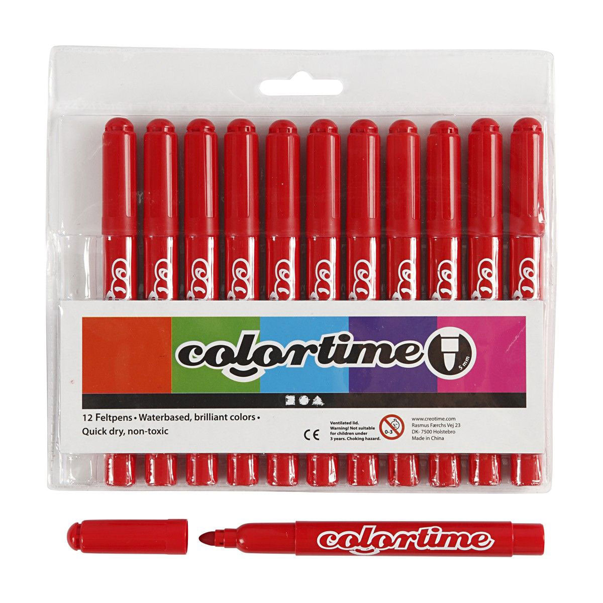 Red Jumbo Markers, 12st.