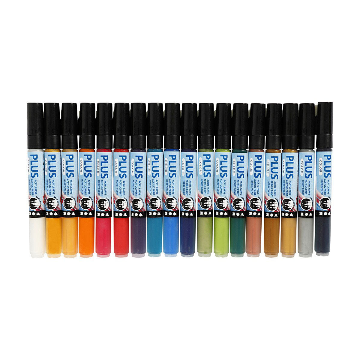 Creativ company https: www.cchobby.nl plus-color-marker-l-14-5-cm-line thickness-1-2-mm-various-colors-5-5-ml-18-piece-1-box