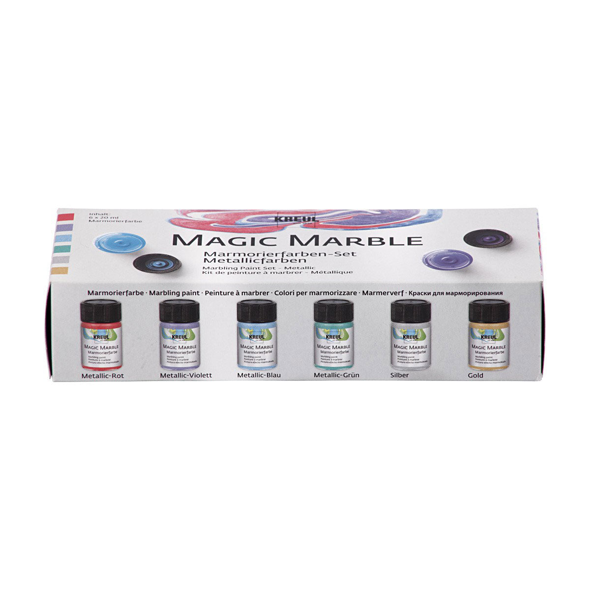 Creativ Company Marmerverf Metallic colors, 6x20ml