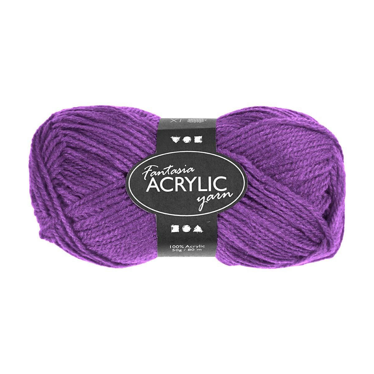 Creativ Company Acrylic Yarn Neon Purple, 50GR