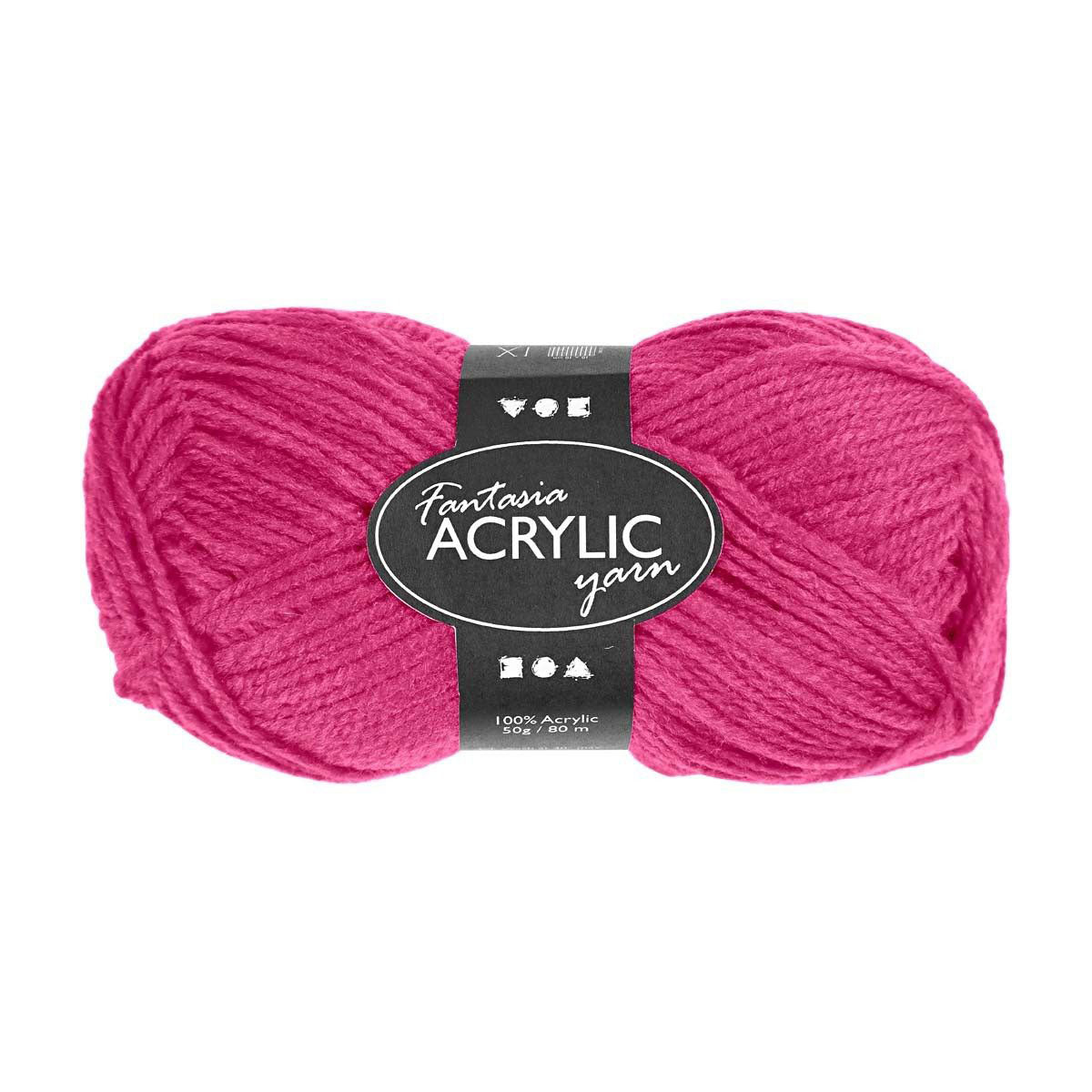 Creativ Company Acrylic yarn Neon Neon Pink, 50gr