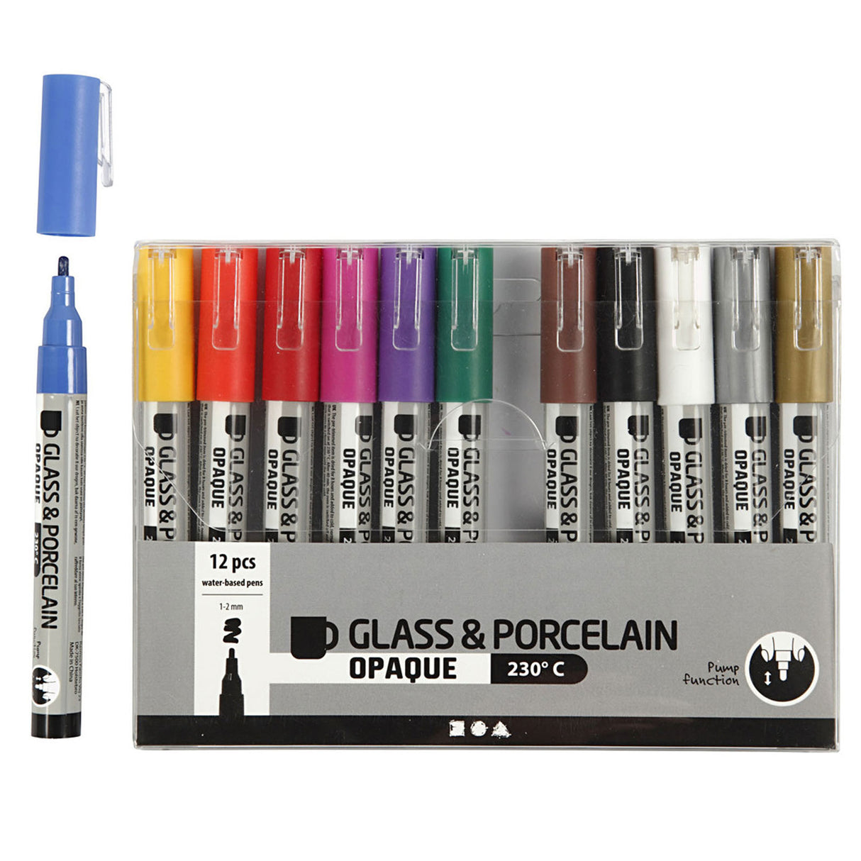 Creativ company https: www.cchobby.nl glas-porslinsmarkörer-linjetjocklek-1-2-mm-semi-opaque-various-colors-12-piece-1-box