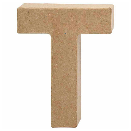 Kreativní firemní dopis papír-mâché - t, 10cm