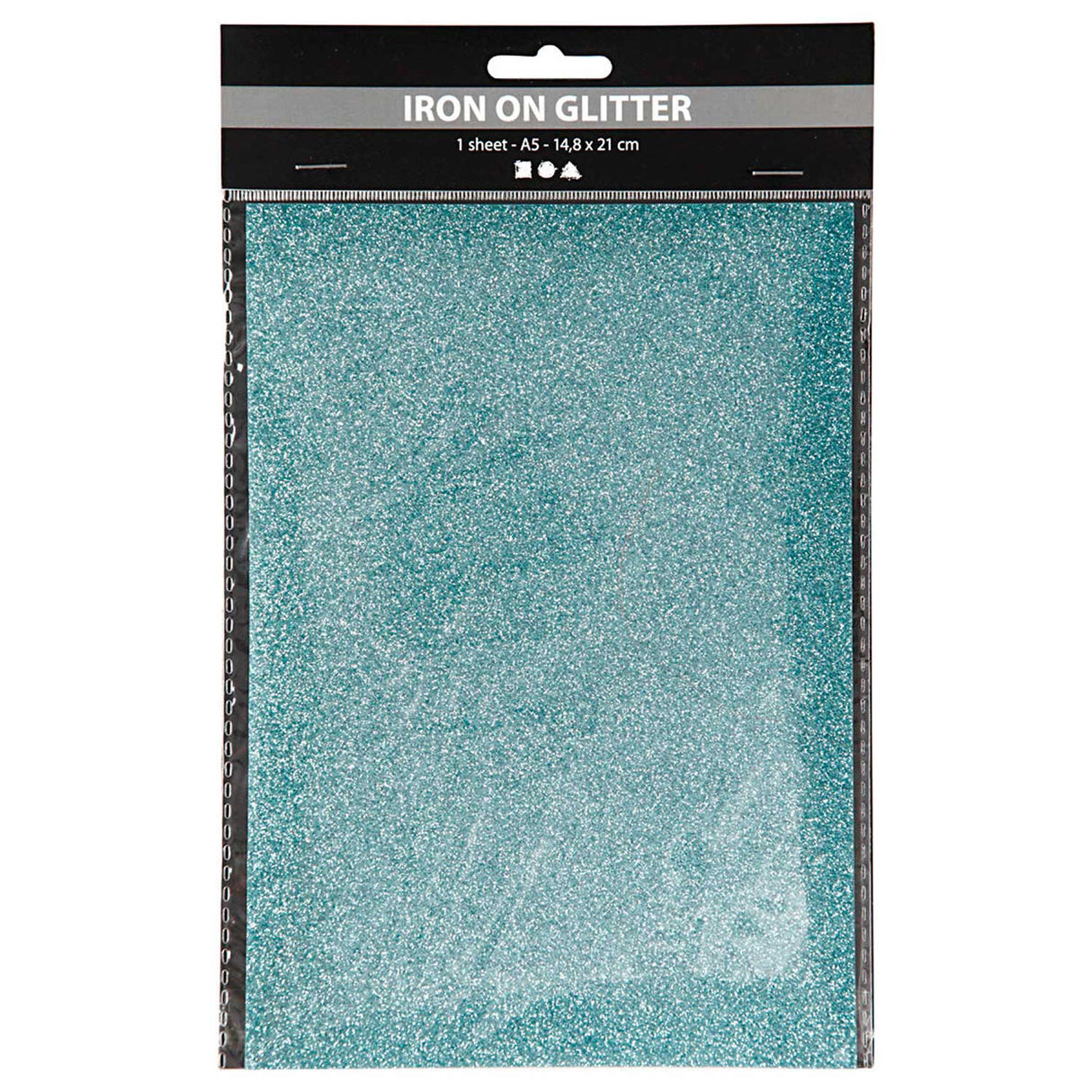 Creativ Company iron-on film glitter light blue, A5