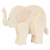 Träfigur Animal - elefant