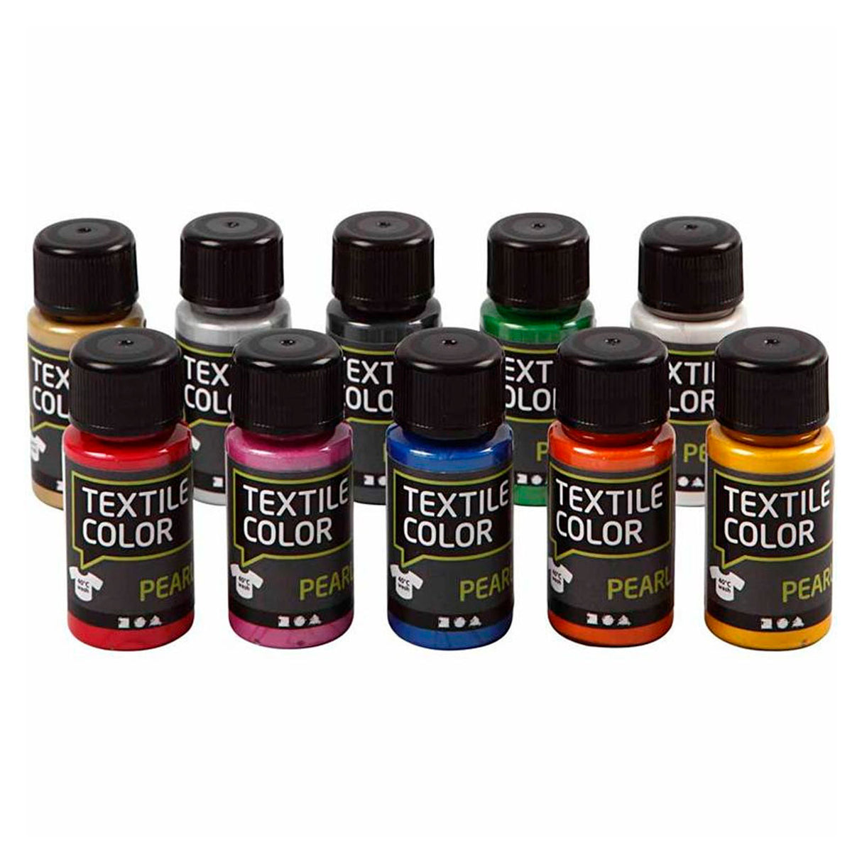 Textile paint various colors, 10x50ml.