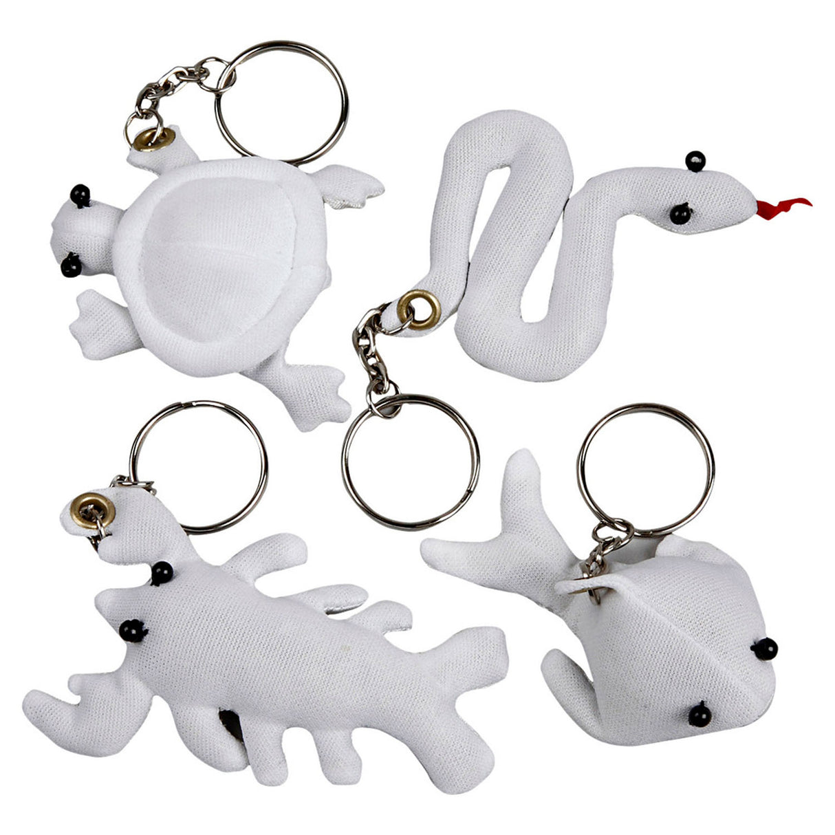 Ustvarjalno podjetje Dieren Keychains iz Textiel, 4st.