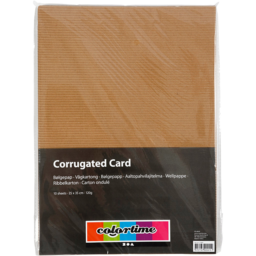 Ribbel cardboard color 120gr, 10 sheets