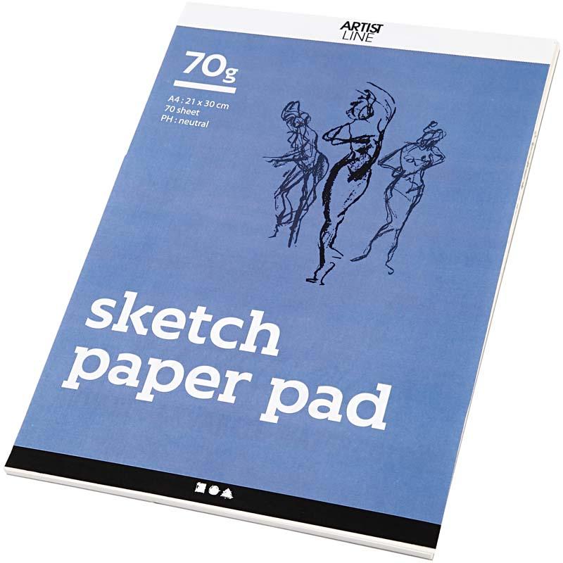 Creativ company sketchpad white a4 70gr, 70 sheets