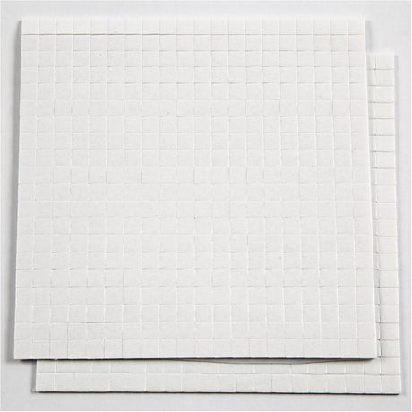 Creativ Company 3D Foam Pads Wit 5x5x1mm, 2 Vellen