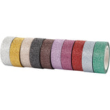 Société créative https: www.ccobby.nl Glitter-tape-b-15-mm-various-colors-10x6-m-1-doos