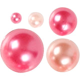 Half paste pearls pink 2-8mm, 140st.