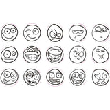 Deco Art Stamps Smile Face, 15 бр.