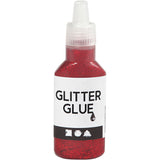 Kreativfirma Glitzer Kleber rot, 25 ml