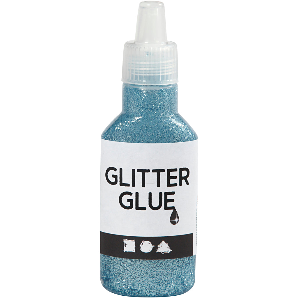 Creativ Company glitter glue light blue, 25ml