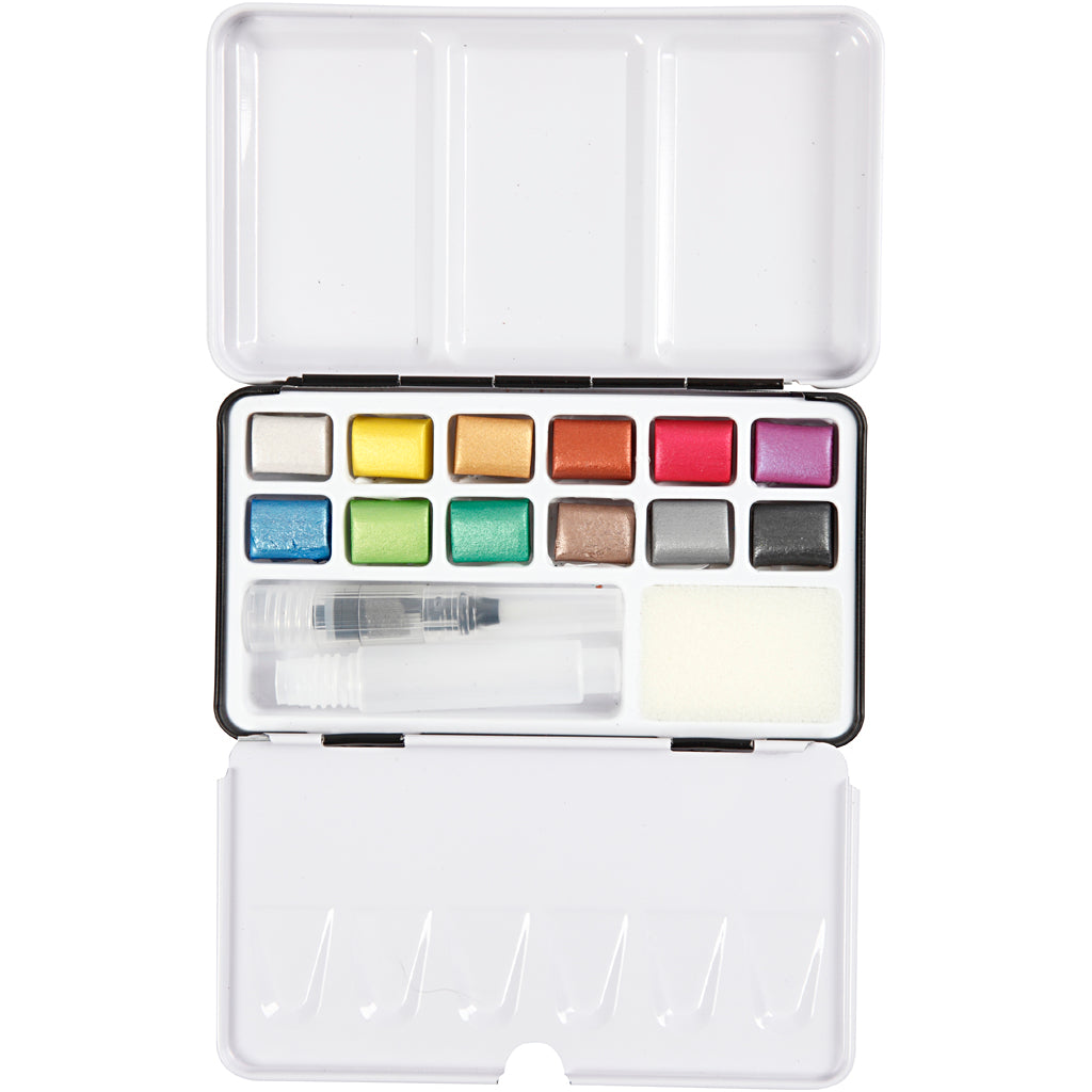 Art Aqua Aquarel Paint Metallic, 12 farver