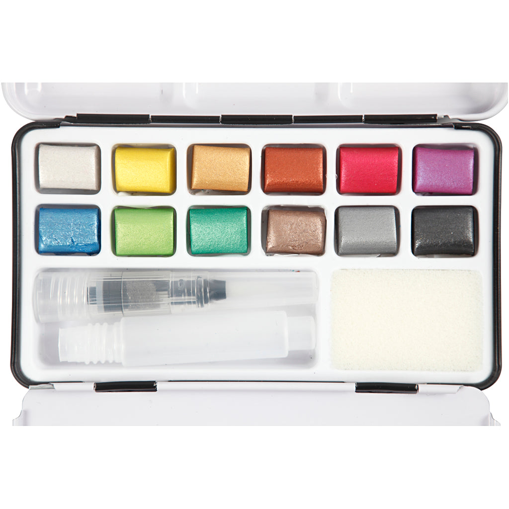 Art Aqua Aquarel paint Metallic, 12 colors