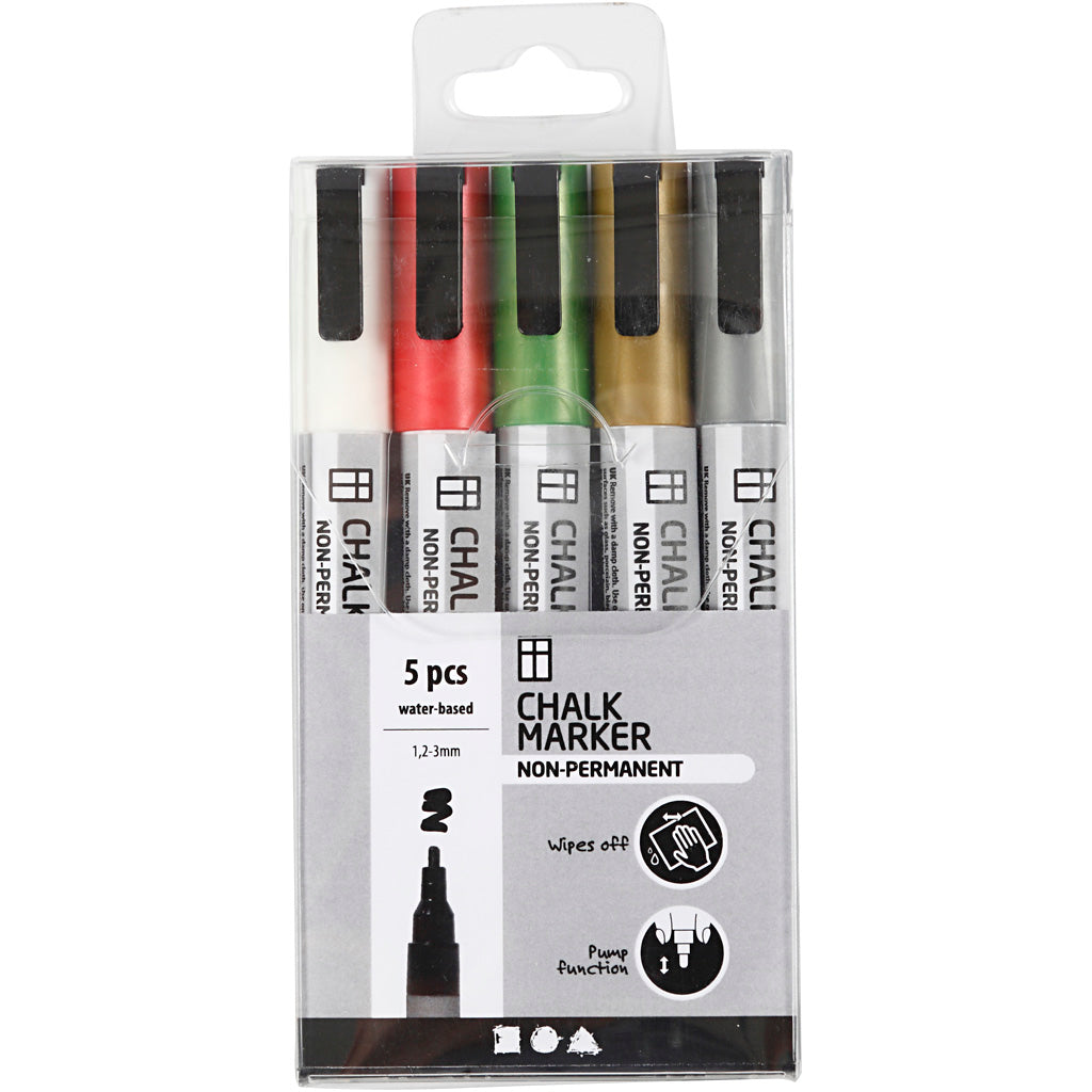 Creativ Company Krijt Markers Metallic Colours, 5st.