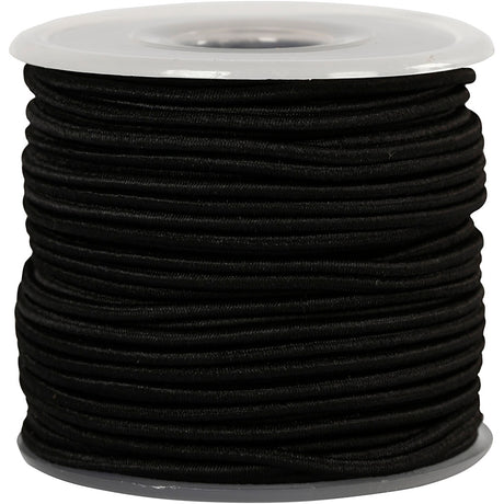 Creativ company élastique épaisseur 2mm noir, 25m