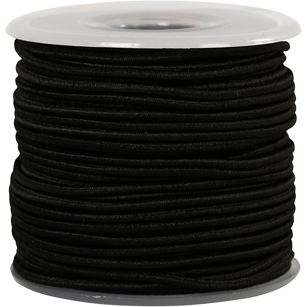 Spessore elastico 2 mm nero, 25 m