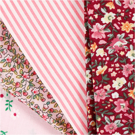 Creative Company patchwork fabric pink 45x55cm, 4pcs.