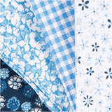 Patchwork Fabric Blue 45x55cm, 4: a.