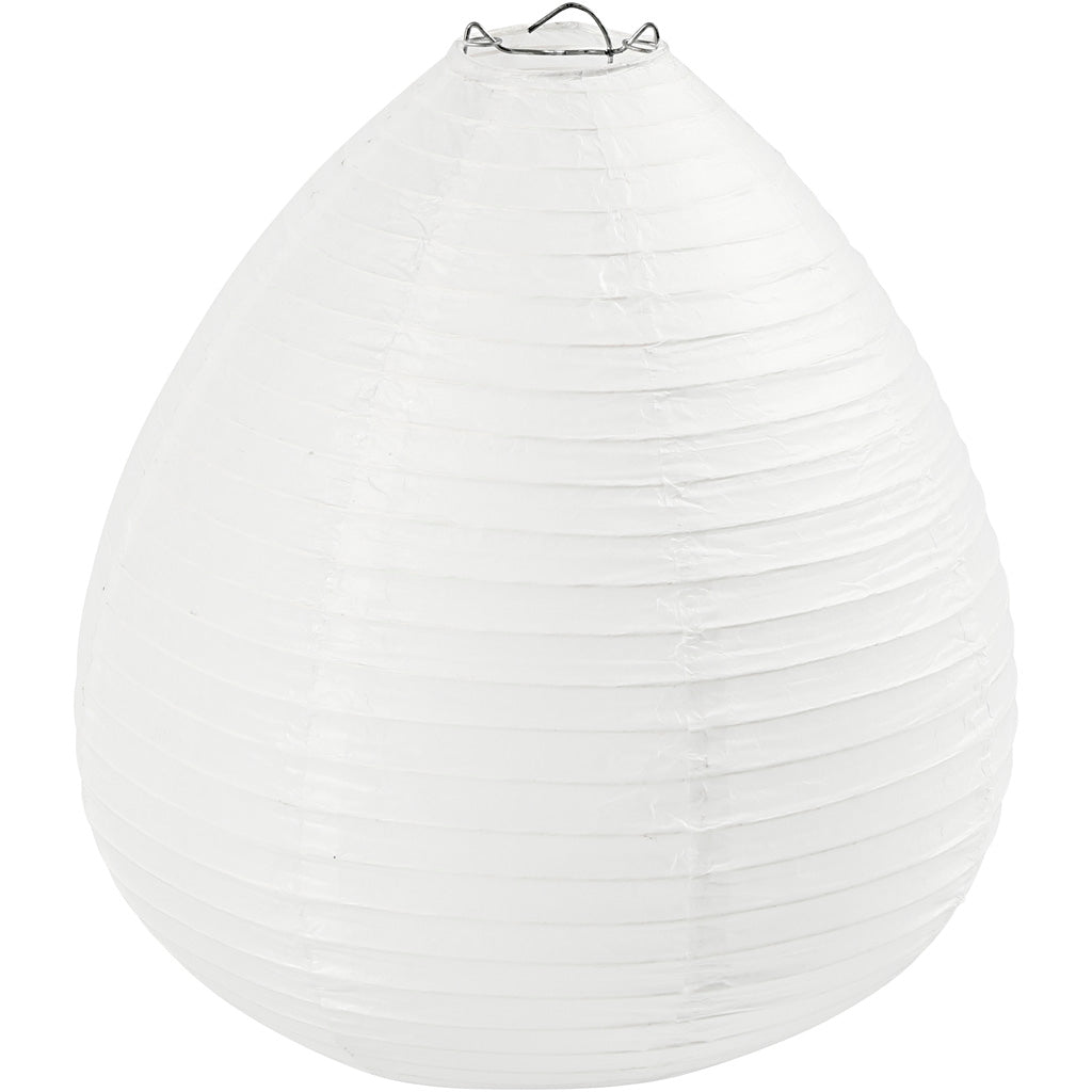 Creativ Company Rice Paper Lamp White Drop, 27 cm