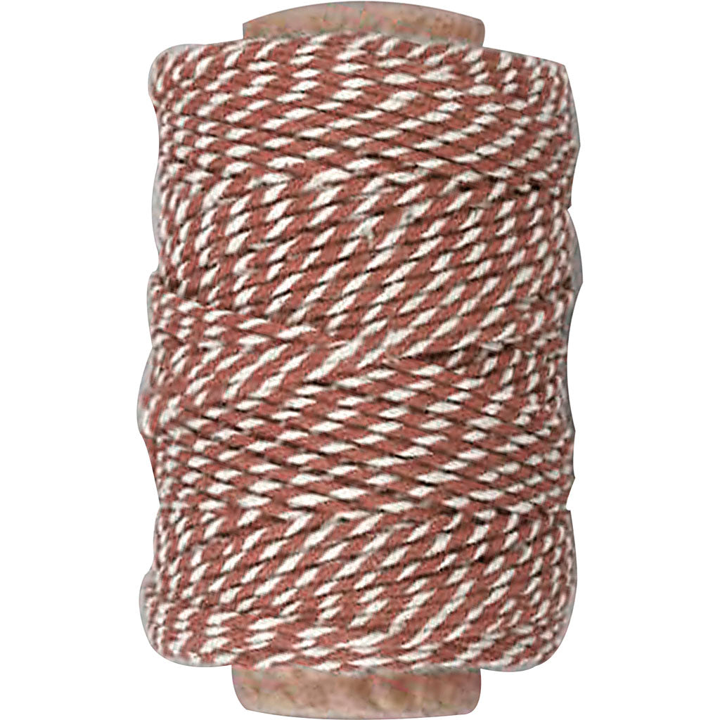 Creativ Company Cotton Cord Brown White, 50m