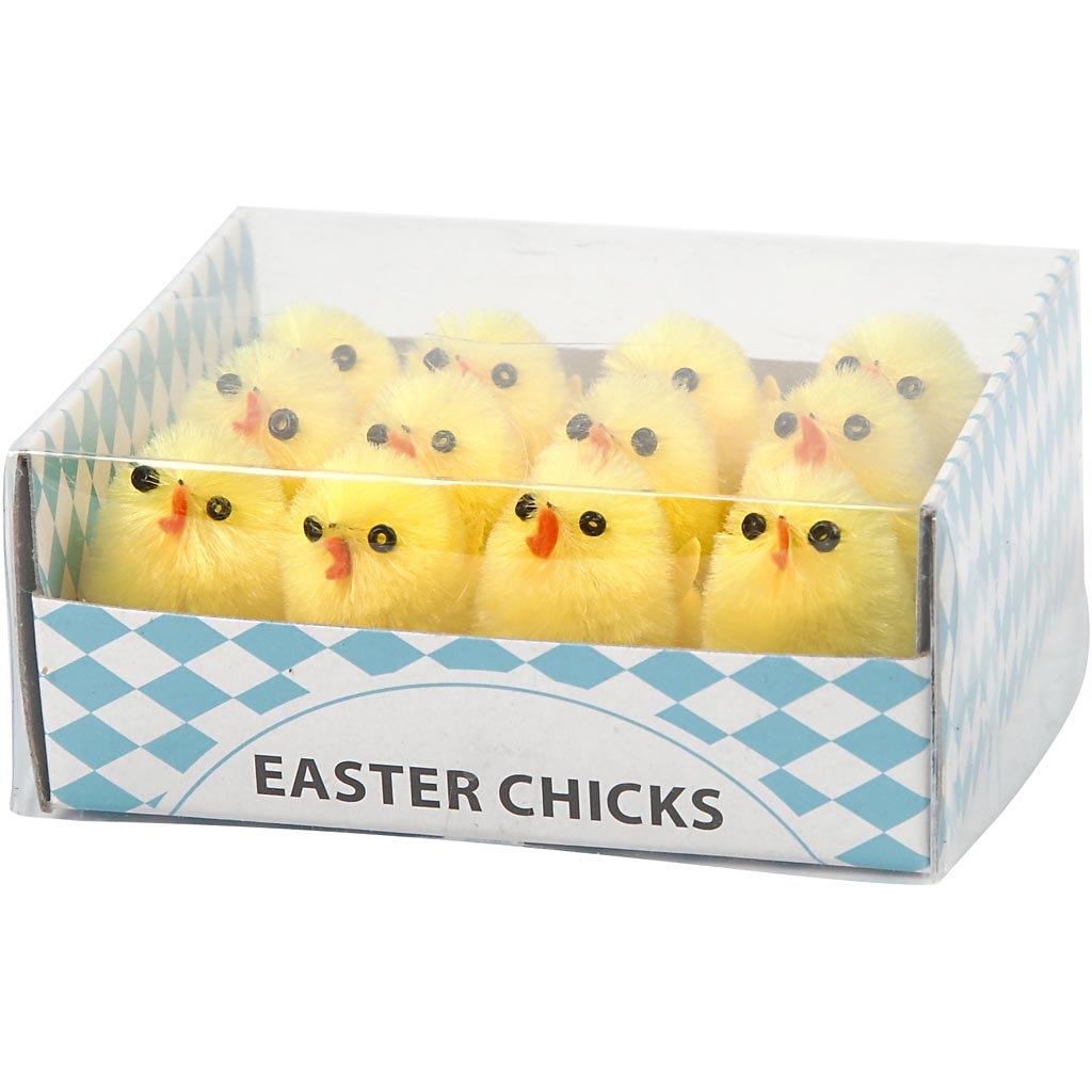 Creativ Company Yellow Easter chicks Chenille, 12st.