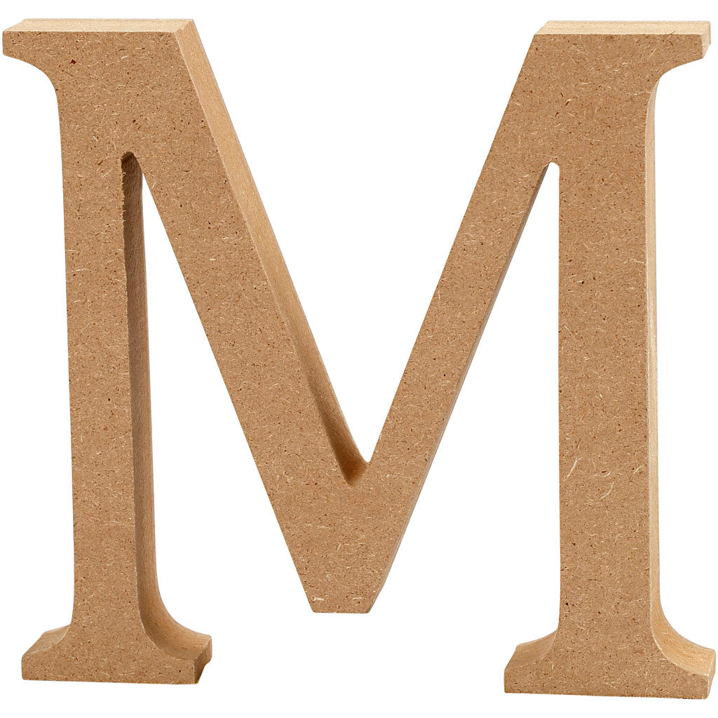 Creative company letter m mdf 13cm, 1pc.