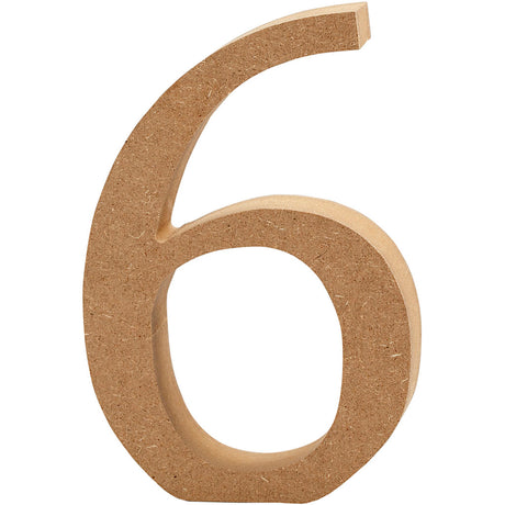 Creativ Company Number 6 MDF 13cm, 1 pc.