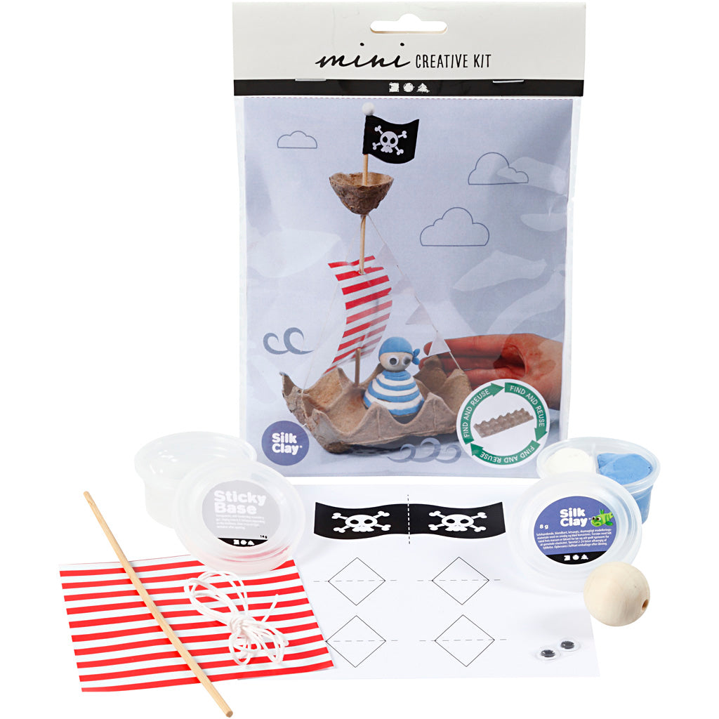 Creativ Company Mini Kit Egg Box Pirate Boat